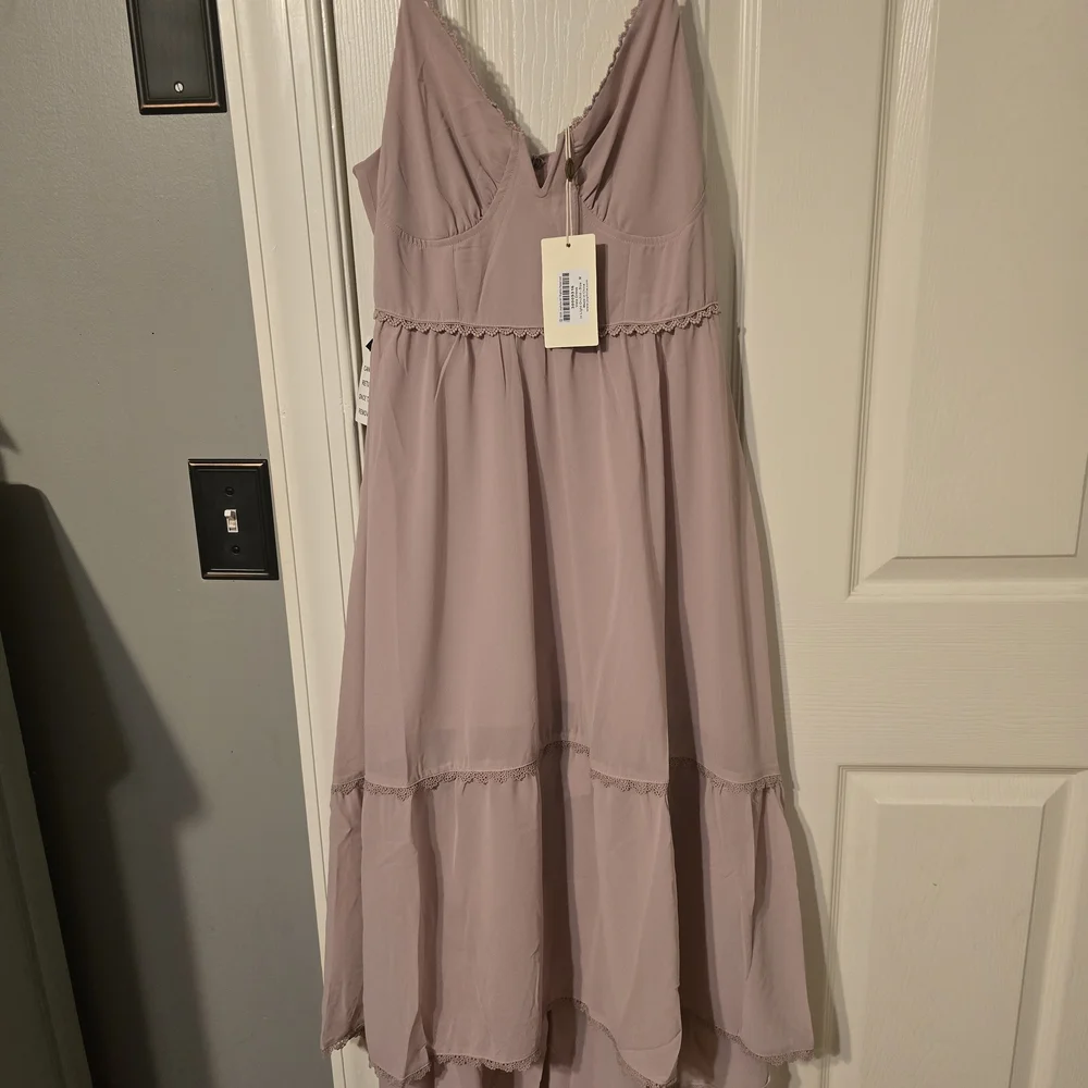 Joyfolie NWT Midi Dress Vola Light Orchid - Picture 4 of 5